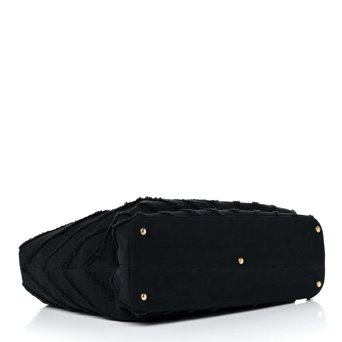 Canvas Chevron Cuba Patchwork Shopper Tote Black