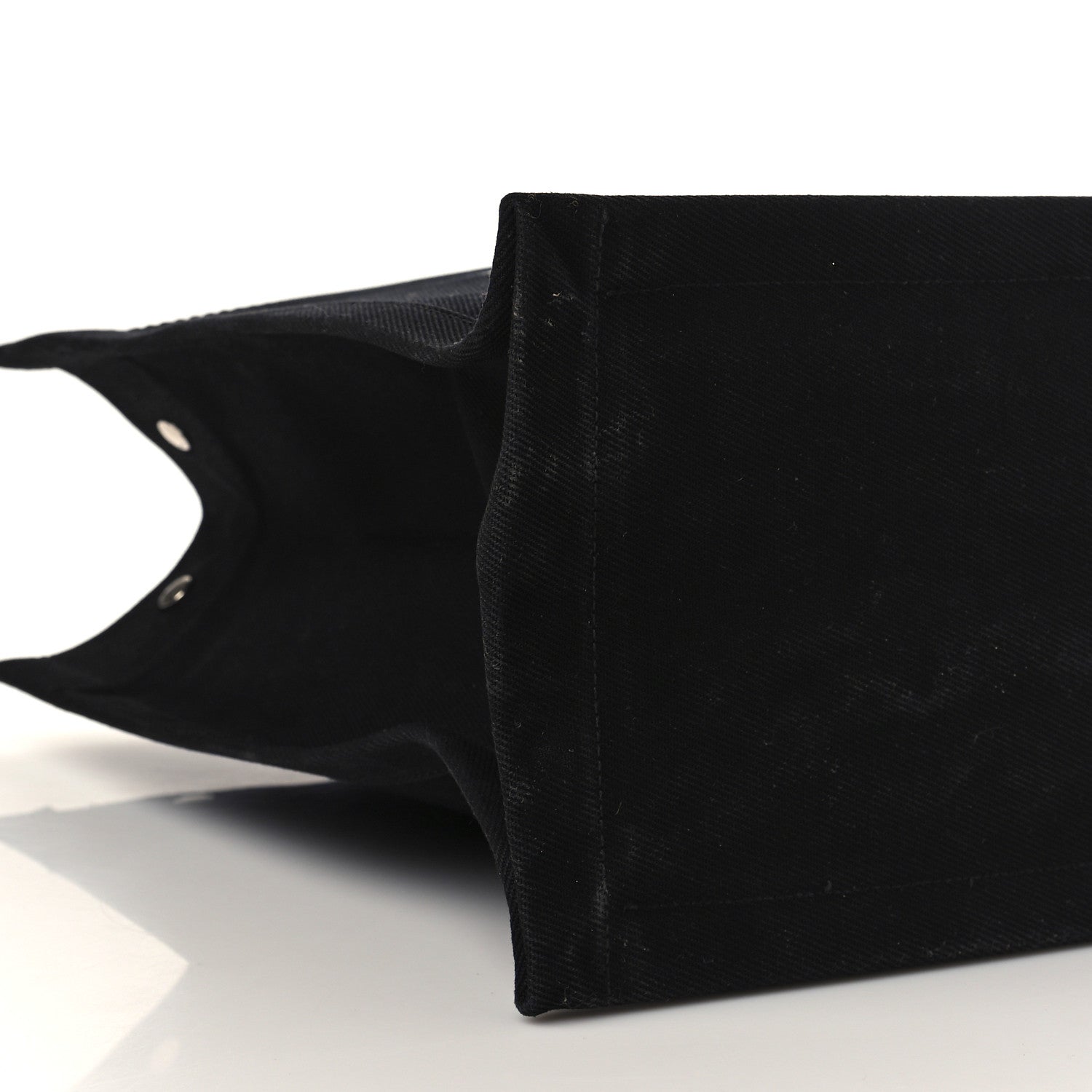 Saint Laurent Linen Calfskin Rive Gauche Tote Black 6 of 7