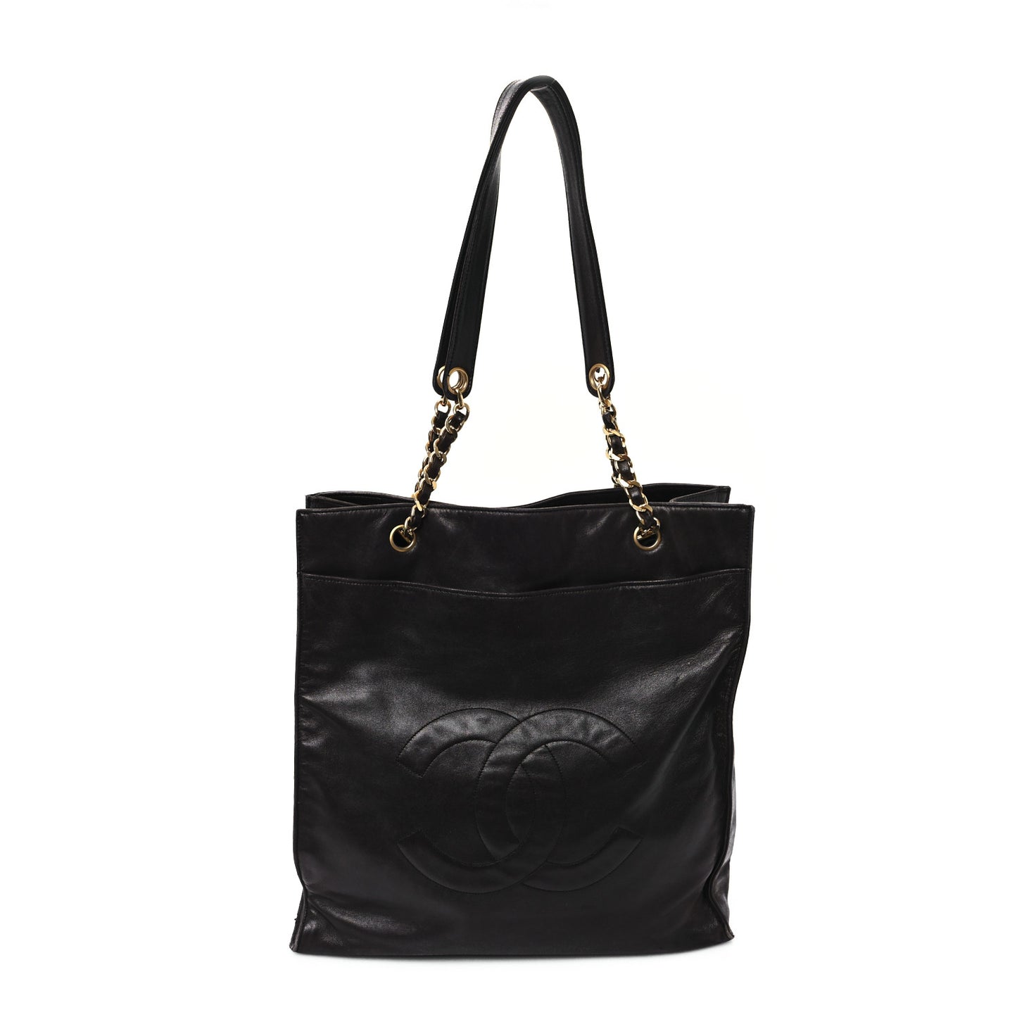 Lambskin CC Shoulder Bag Brown