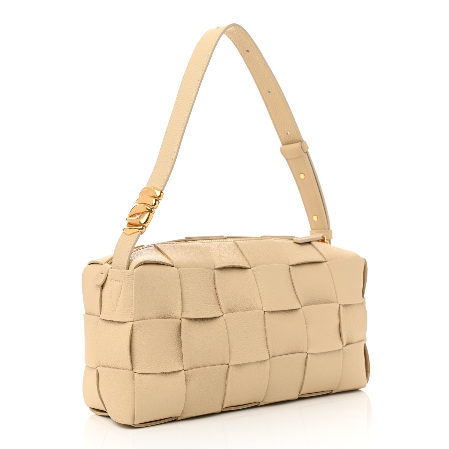 Bottega Veneta Grained Calfskin Maxi Intrecciato Cassette Crossbody Bag Porridge 3 of 10
