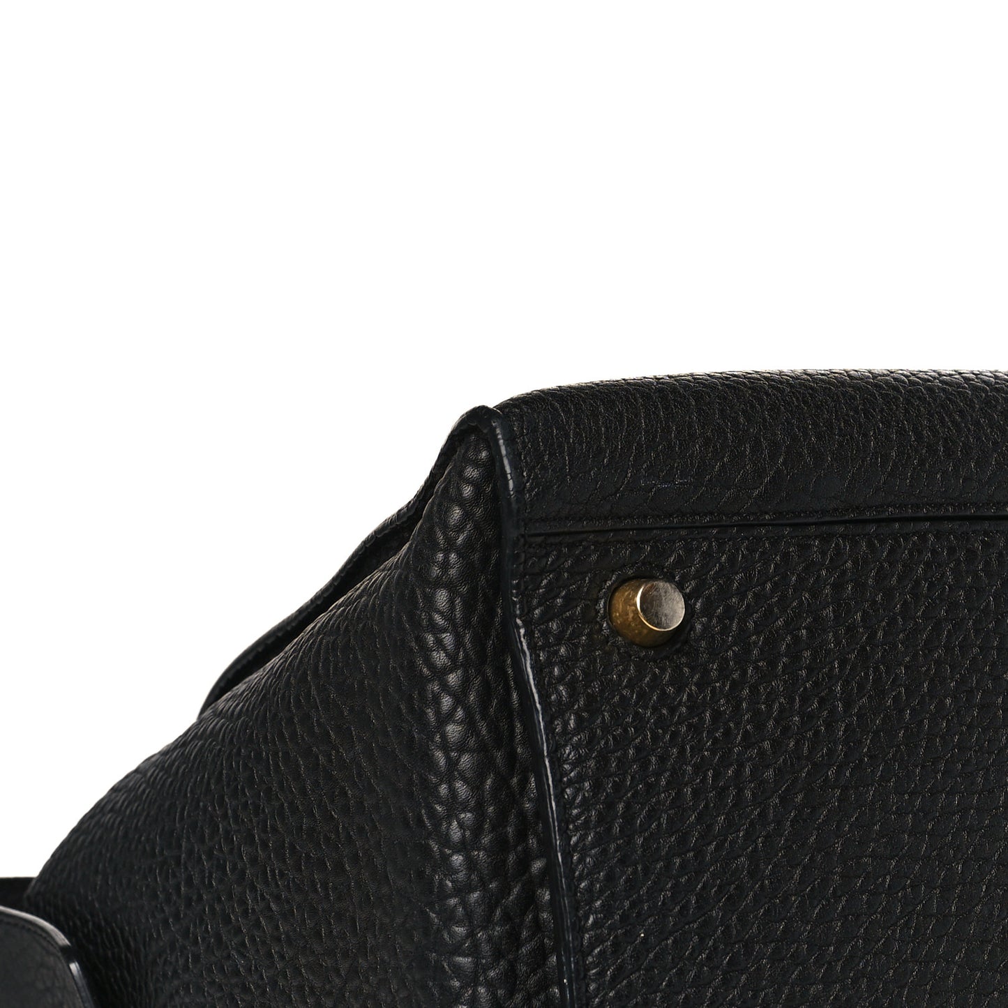 Bullhide Calfskin Small Ring Bag Black