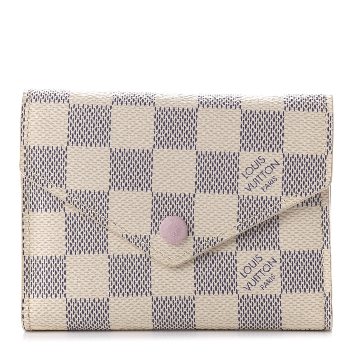 Damier Azur Victorine Wallet Rose Ballerine