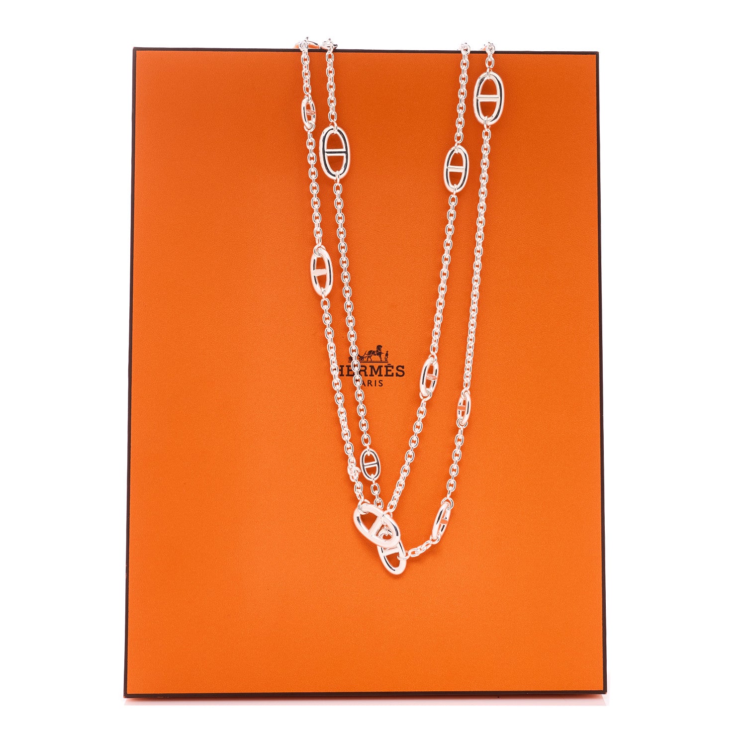 Hermes Sterling Silver Farandole Necklace 160 6 of 6