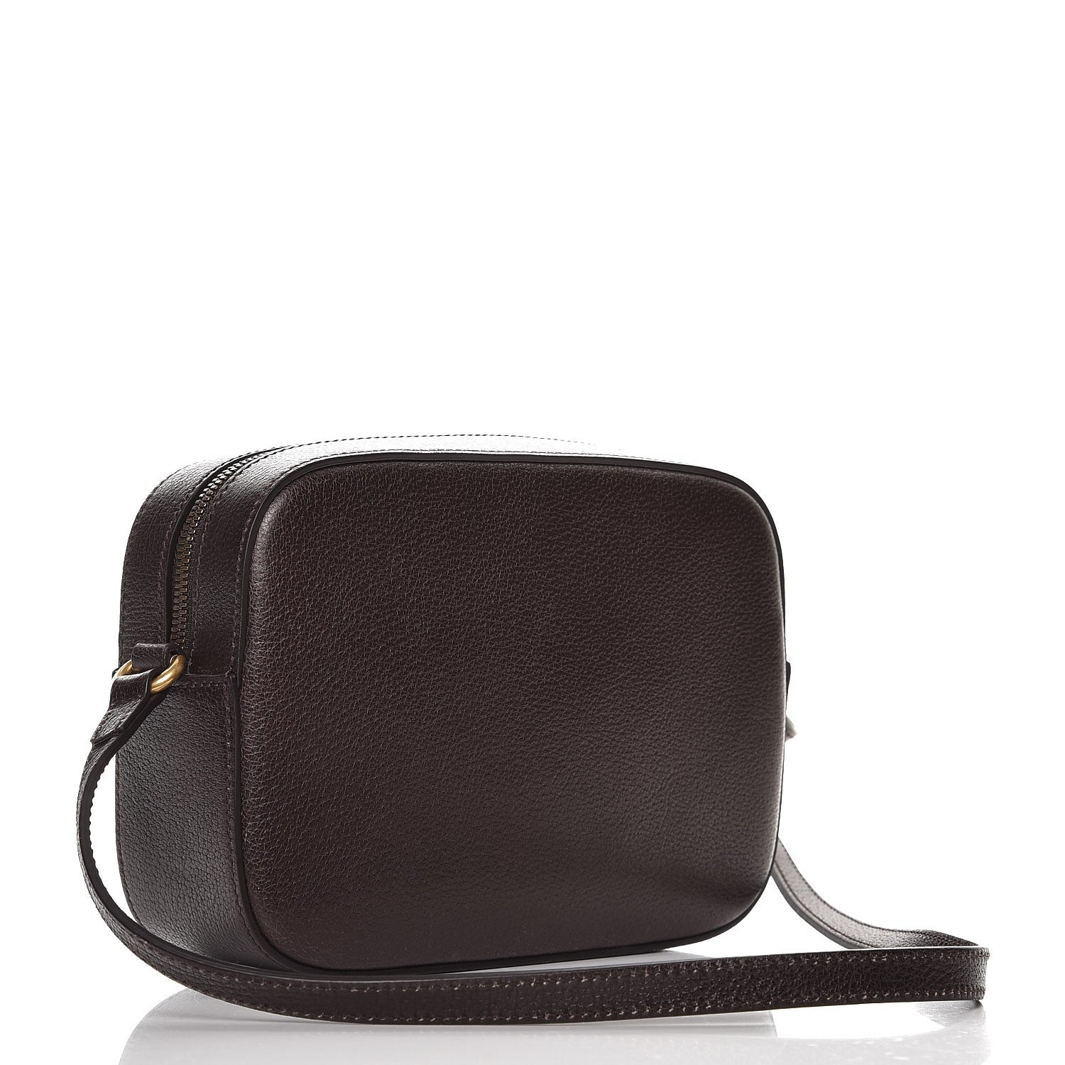 Gucci Textured Calfskin Web Small Webby Bee Shoulder Bag Brown Coffee 3 of 7
