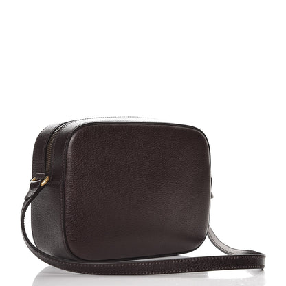 Gucci Textured Calfskin Web Small Webby Bee Shoulder Bag Brown Coffee 3 of 7