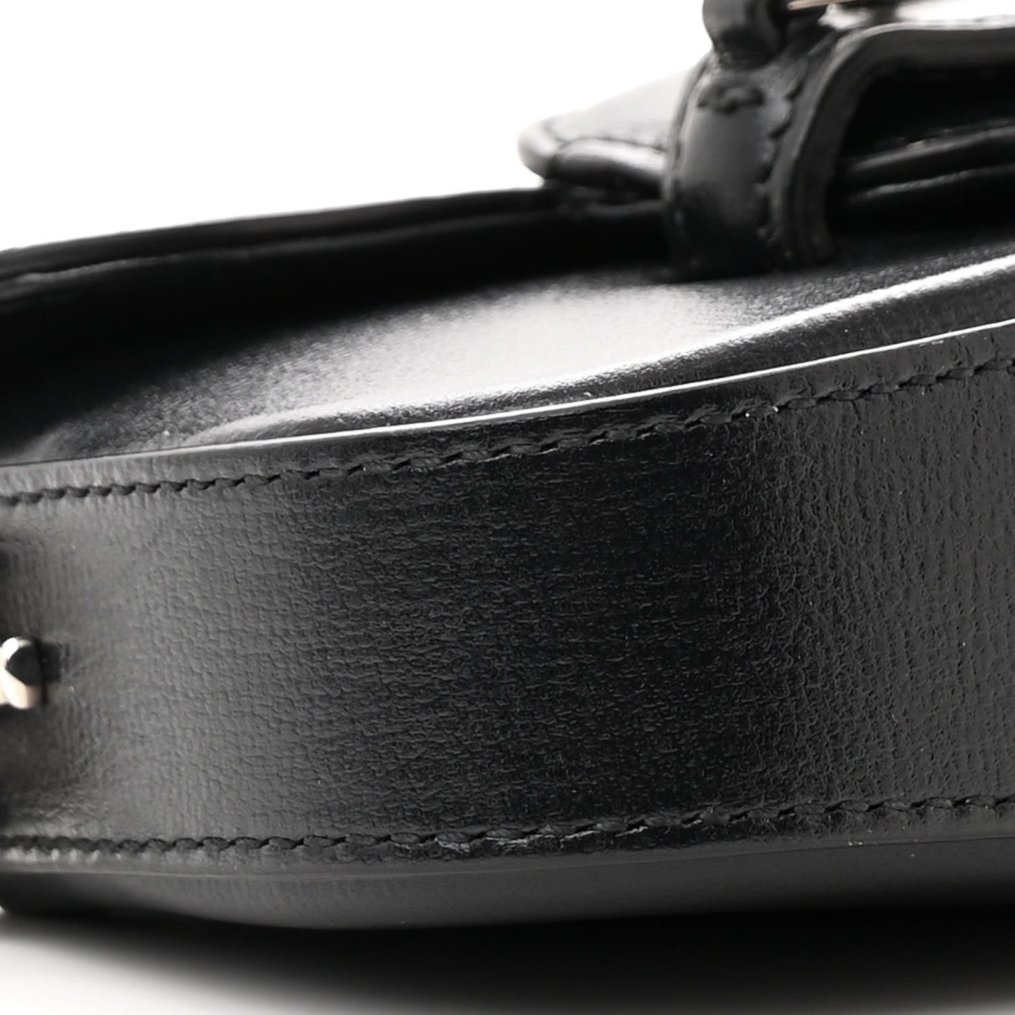 Calfskin Mini Horsebit 1955 Asymmetric Shoulder Bag Black