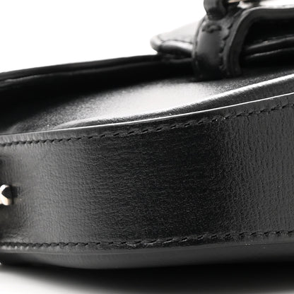 Gucci Calfskin Mini Horsebit 1955 Asymmetric Shoulder Bag Black 9 of 15