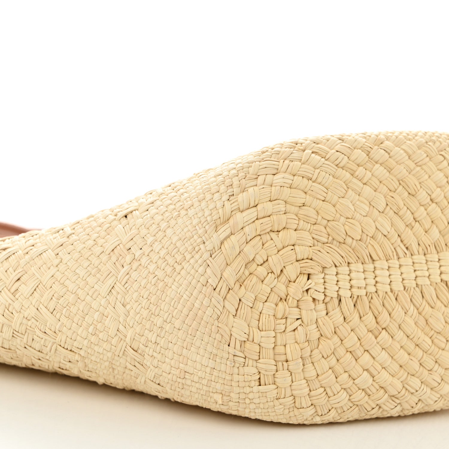 Loewe Calfskin Raffia Paulas Ibiza Small Anagram Basket Tote Bag Natural Tan 9 of 10