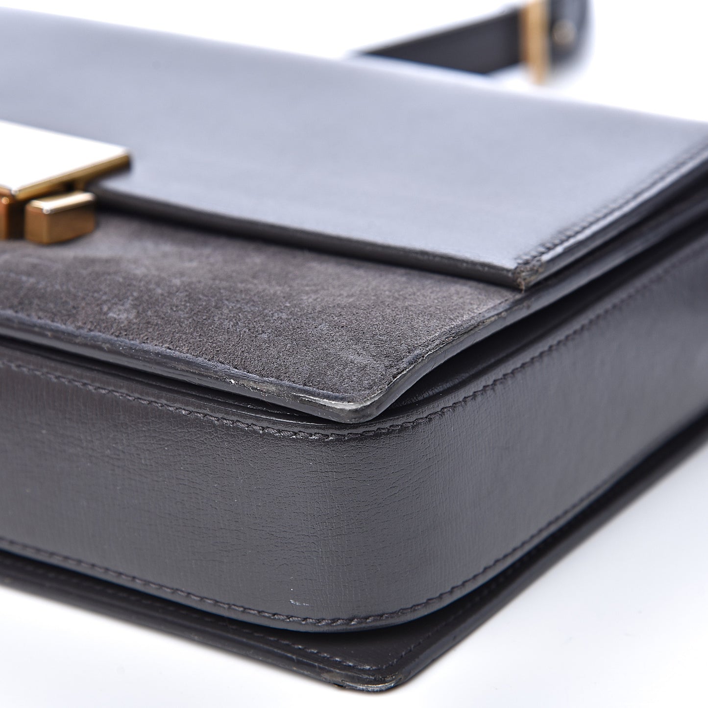 Smooth Calfskin Suede Medium Bellechasse Grey