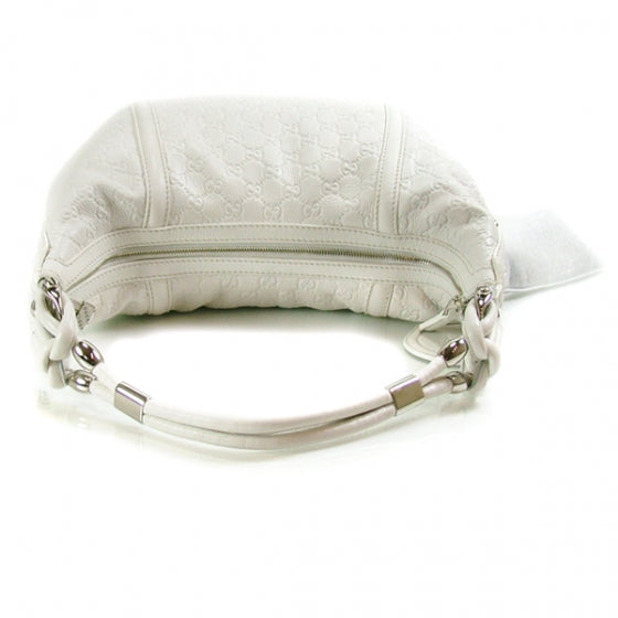 Guccissima Medium Techno Horsebit Hobo White