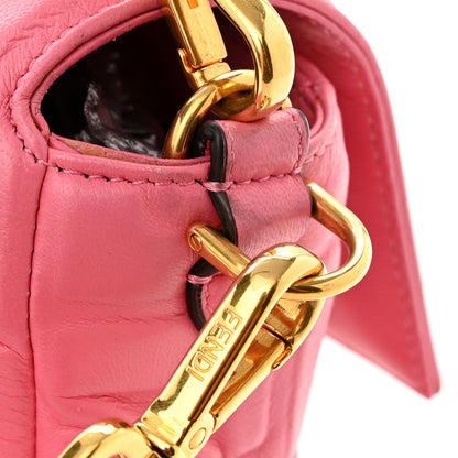 Fendi Nappa FF 1974 Embossed Baguette Rosa Fluo 12 of 12