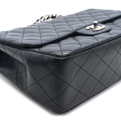 Chanel Caviar Quilted Jumbo Single Flap Black 9 of 10