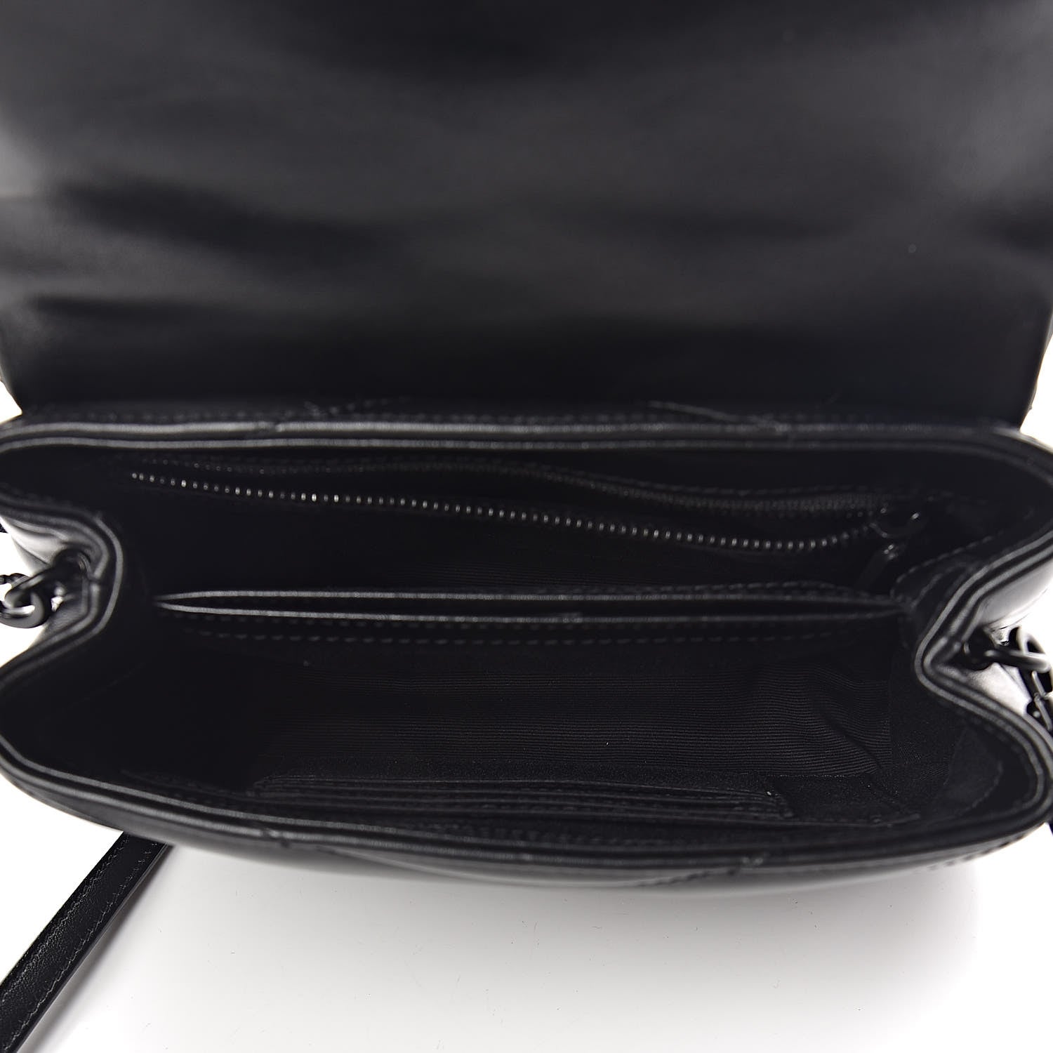 Saint Laurent Calfskin Y Quilted Monogram Toy Loulou Crossbody Bag Black 5 of 11