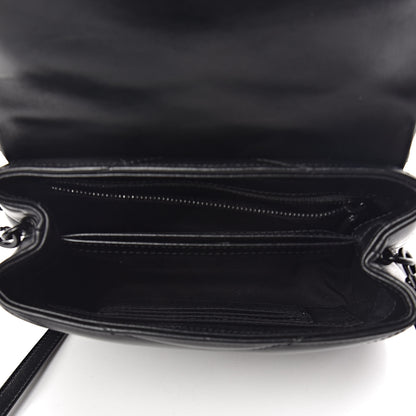 Saint Laurent Calfskin Y Quilted Monogram Toy Loulou Crossbody Bag Black 5 of 11