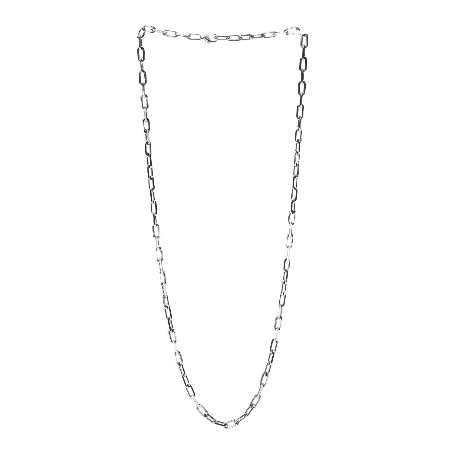 Cartier 18K White Gold SM Santos De Cartier Link Necklace 3 of 7