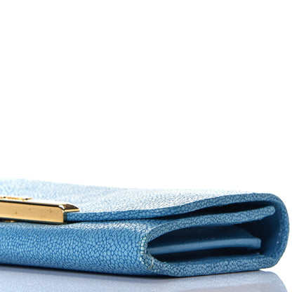 Miu Miu Stingray Continental Flap Wallet Blue 8 of 8