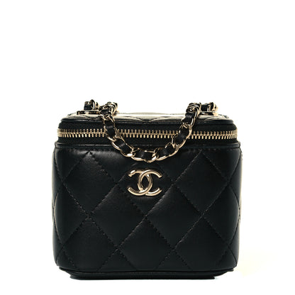 Chanel Lambskin Quilted Trendy Mini Vanity Case With Chain Black 1 of 8