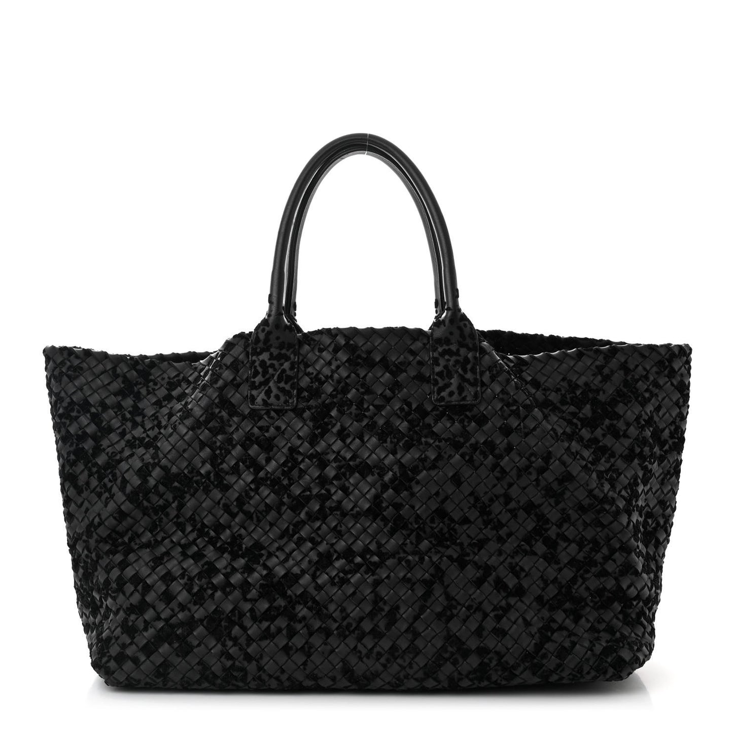 Nappa Velours Intrecciato Large Cabat Black