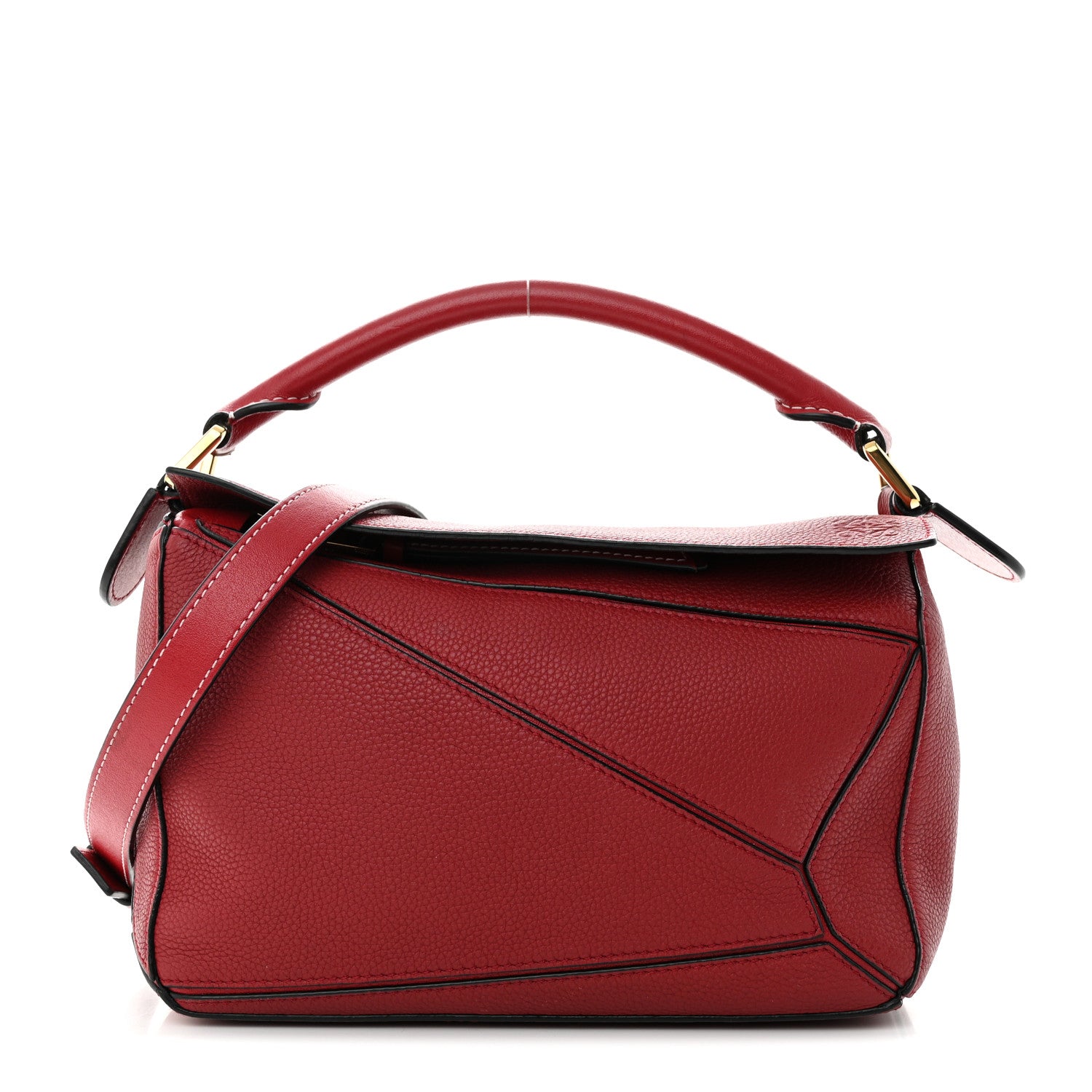 Loewe Grained Calfskin Small Puzzle Bag Rouge 1 of 18
