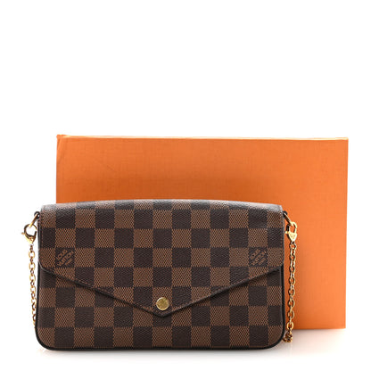 Louis Vuitton Damier Ebene Pochette Felicie Chain Wallet 10 of 10