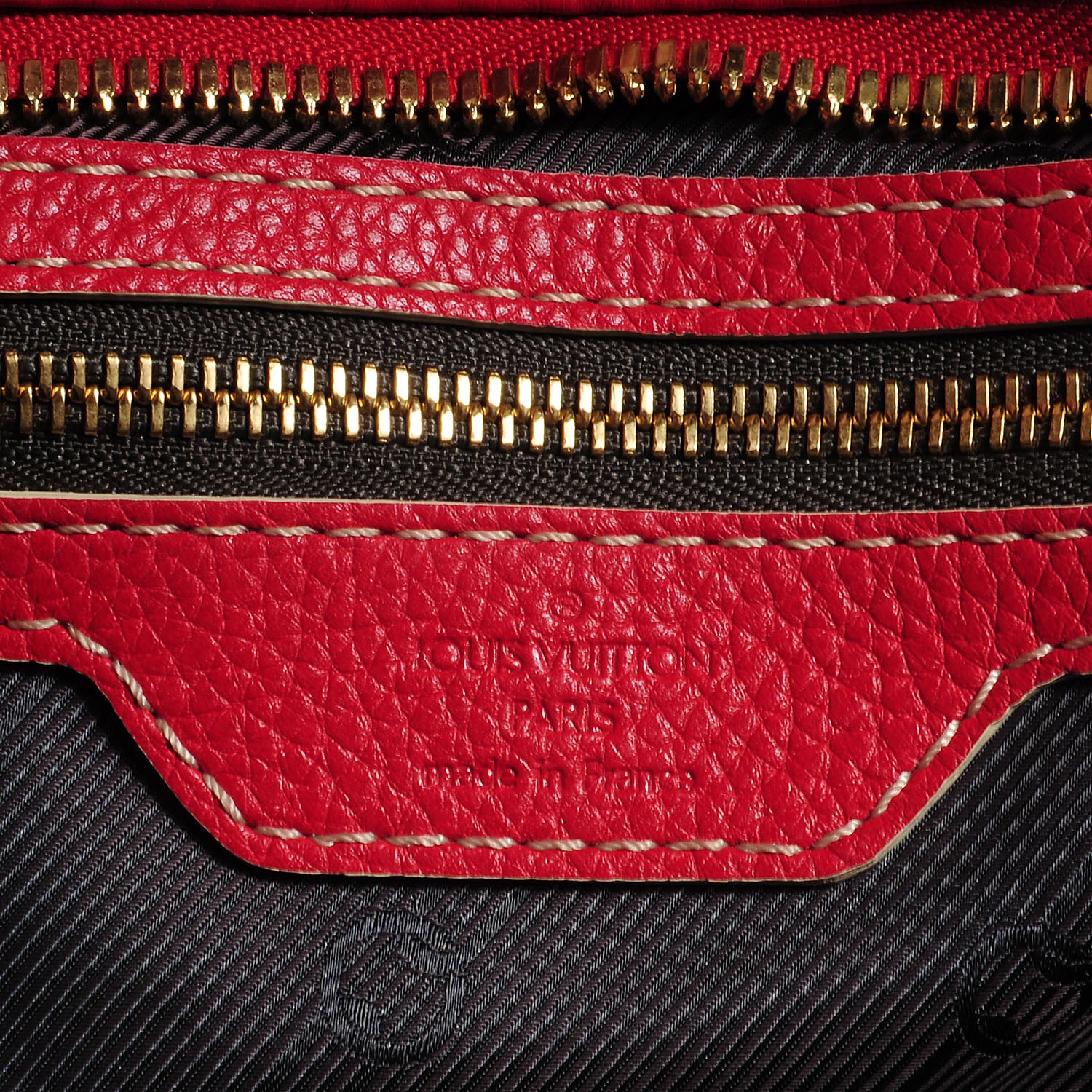 Louis Vuitton Tobago Leather Carryall Red 6 of 7