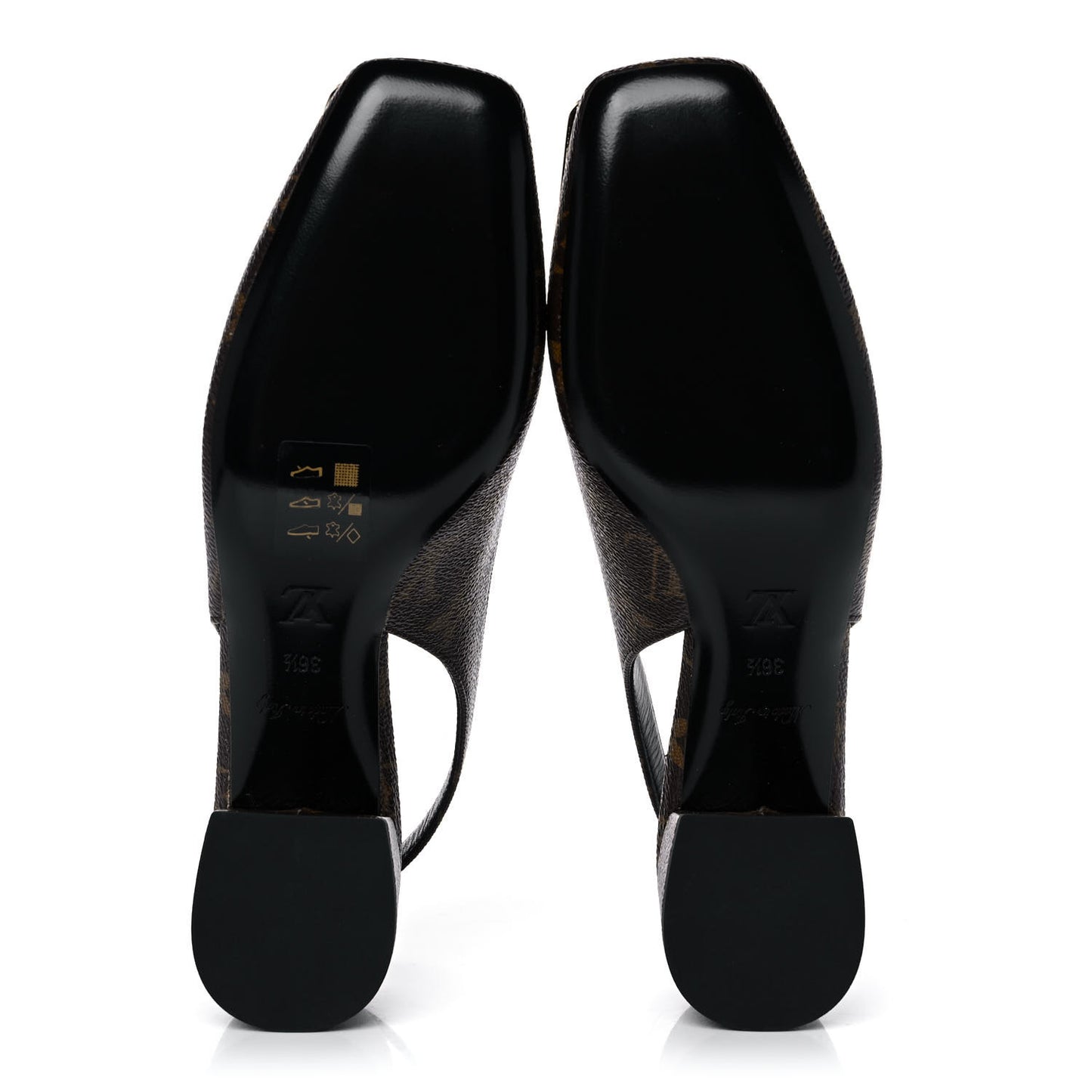 Monogram Madeleine Slingback Pumps 36.5 Brown