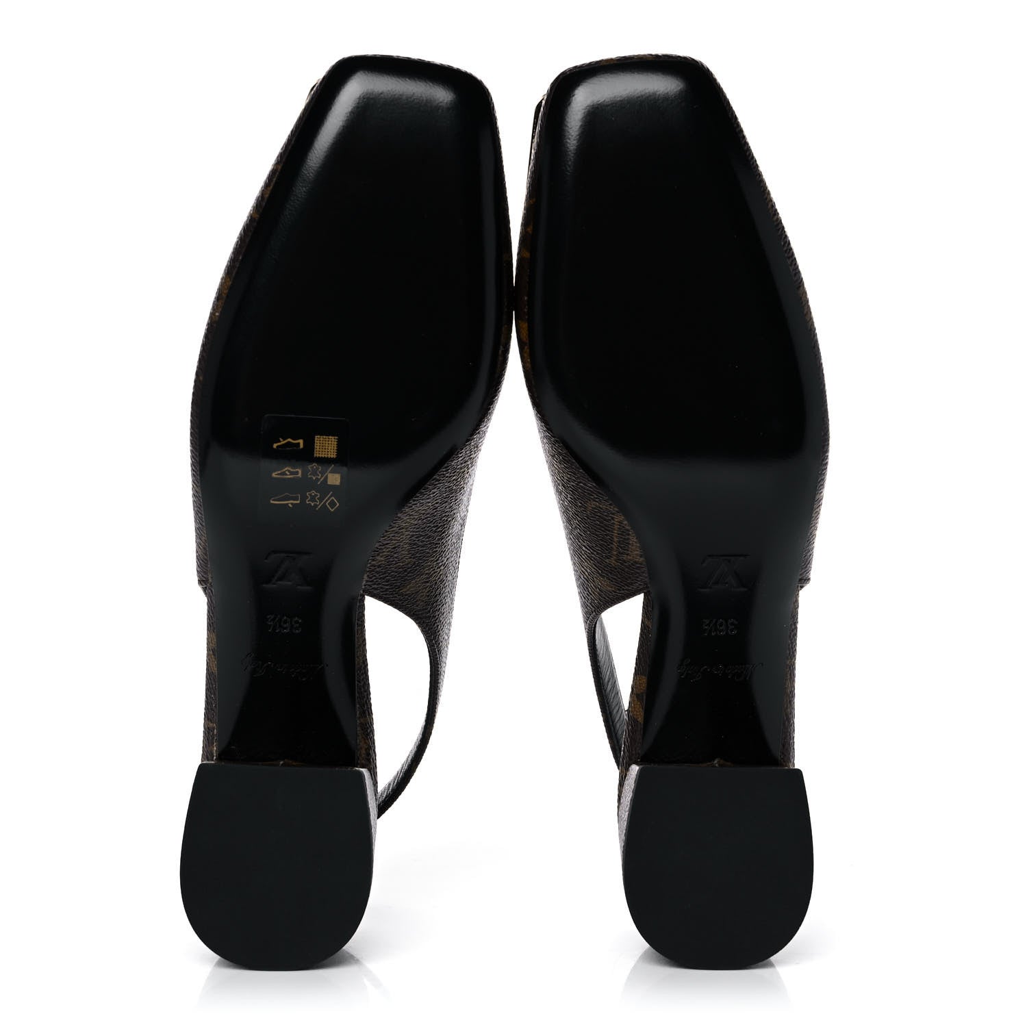 Louis Vuitton Monogram Madeleine Slingback Pumps 36.5 Brown 5 of 9