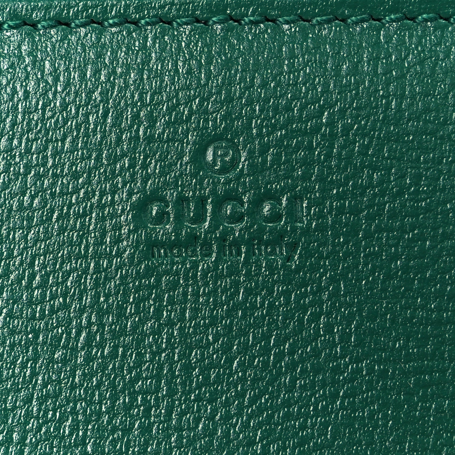 Gucci Azalea Calfskin Enamel Horsebit 1955 Wallet On Chain Emerald Green 13 of 19