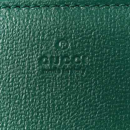 Gucci Azalea Calfskin Enamel Horsebit 1955 Wallet On Chain Emerald Green 13 of 19