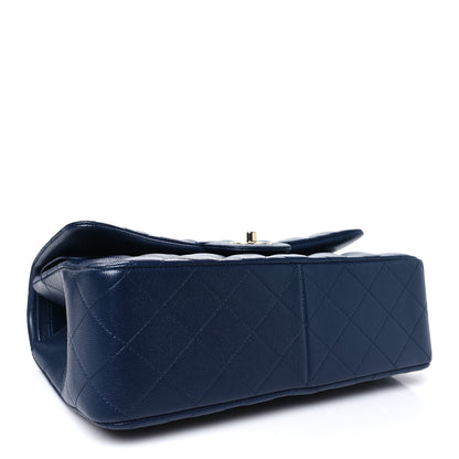 Chanel Caviar Quilted Jumbo Double Flap Navy Blue 3 of 10