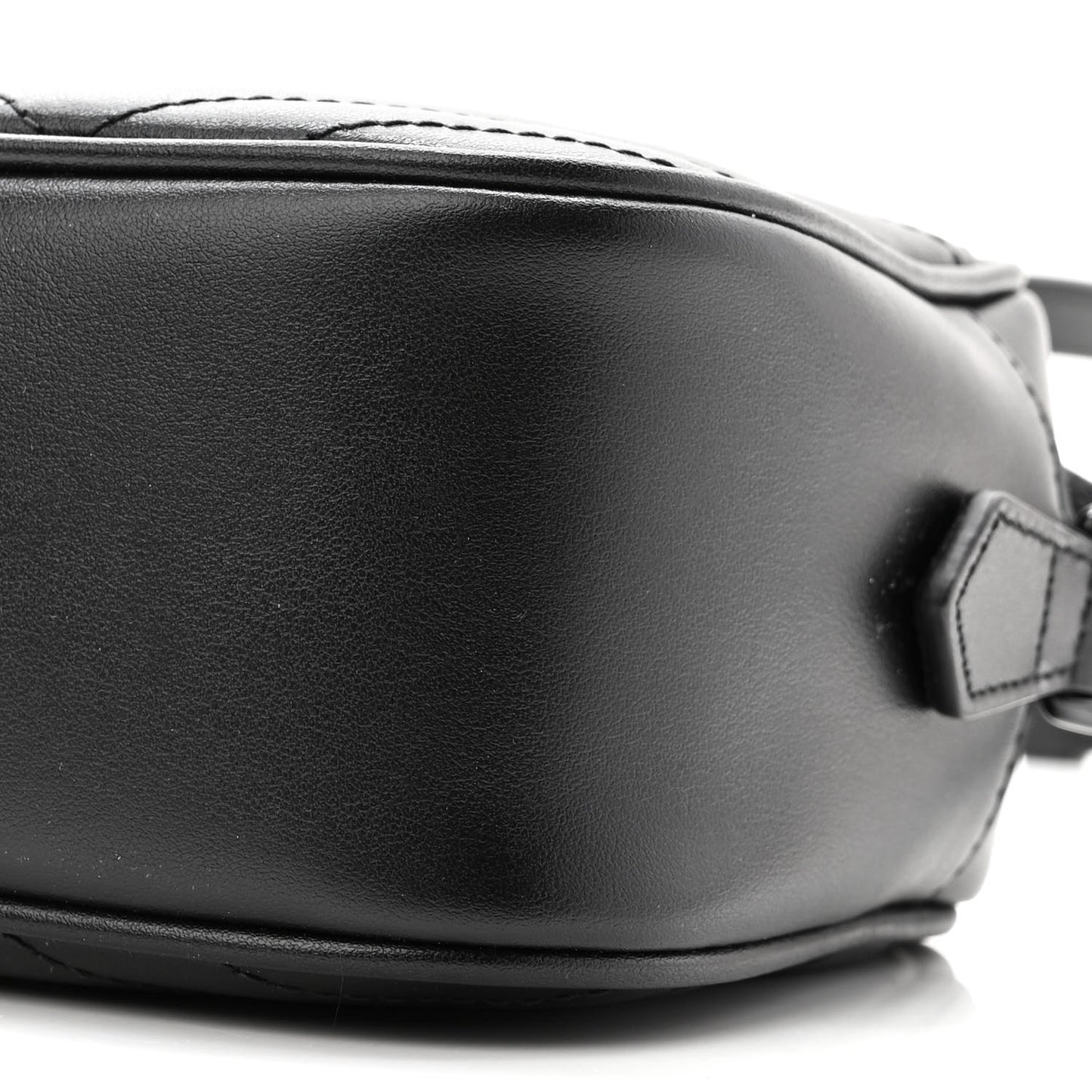 Calfskin Matelasse Monochrome Small GG Marmont Chain Shoulder Bag Black