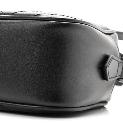 Gucci Calfskin Matelasse Monochrome Small GG Marmont Chain Shoulder Bag Black 9 of 9