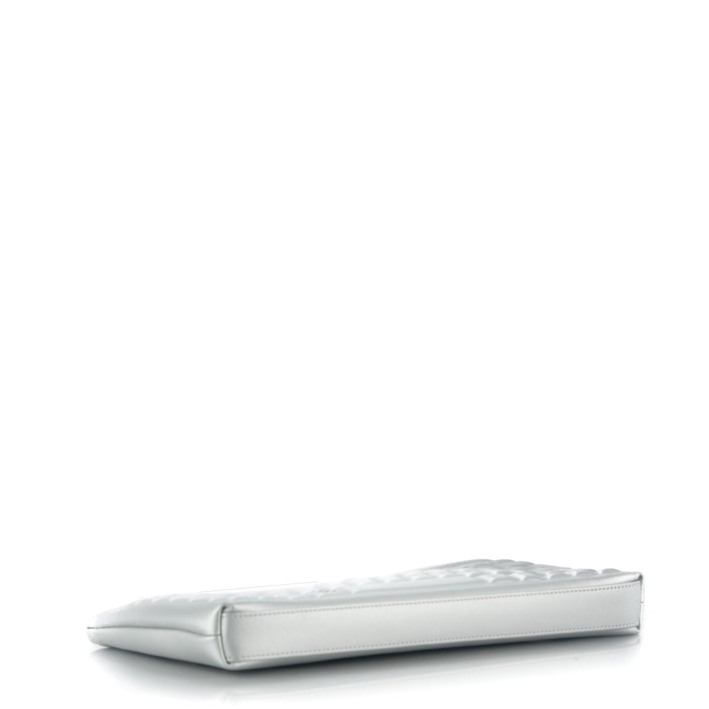 Metallic Calfskin Keyboard Pouch Silver