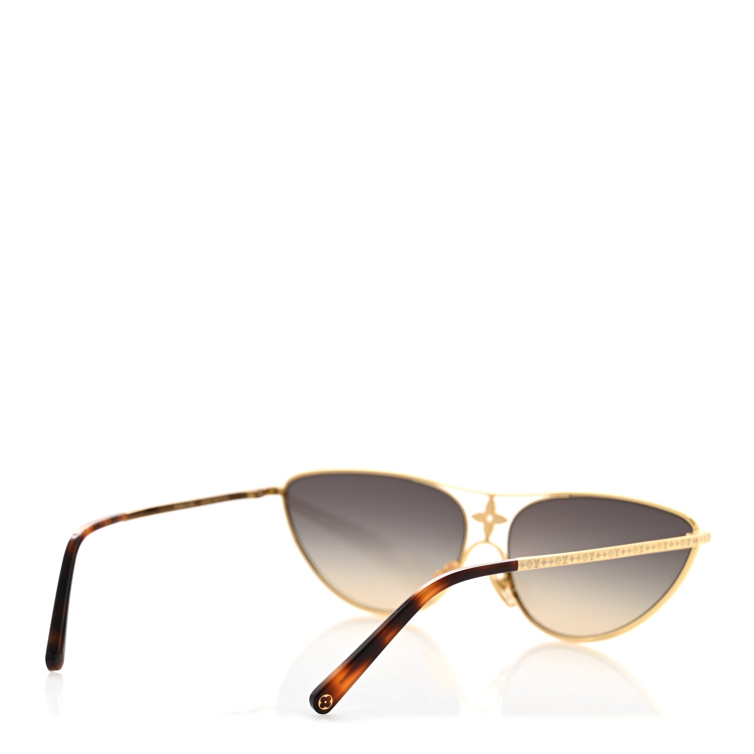 Louis Vuitton Metal LV Star Cat Eye Sunglasses Z1867U Gold 4 of 8