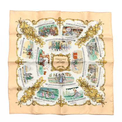 Hermes Silk Chansons De France Pocket Square 1 of 4