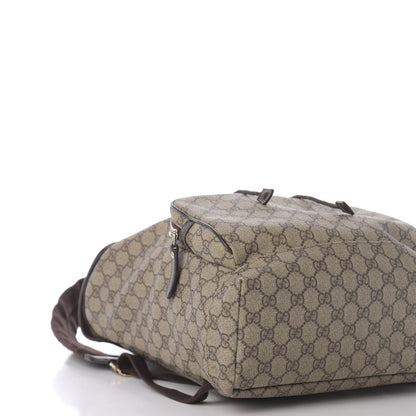 Gucci GG Supreme Monogram Medium Single Buckle Rucksack Backpack Beige Ebony Brown 5 of 10