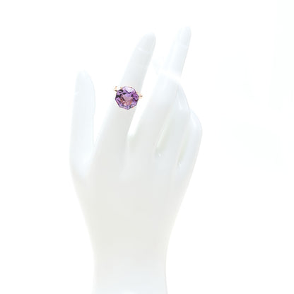 Tiffany 18K Rose Gold Amethyst Octagonal Sparklers Ring 48 4.25 2 of 5