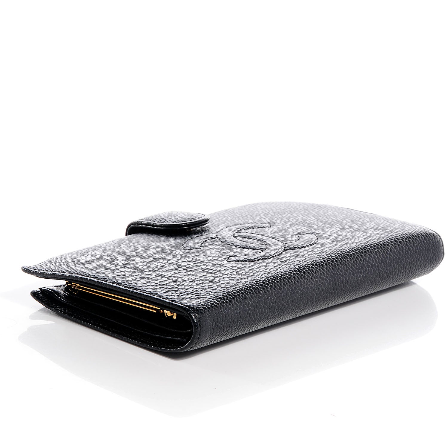 Chanel Caviar CC French Wallet Black 4 of 8