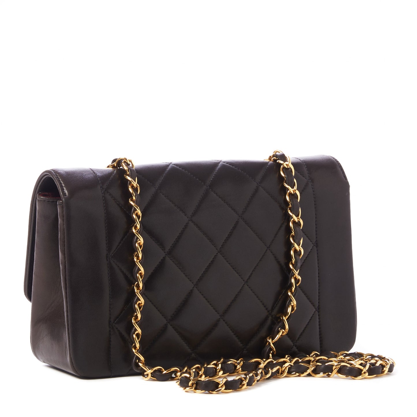 Lambskin Quilted Small Single Flap Black