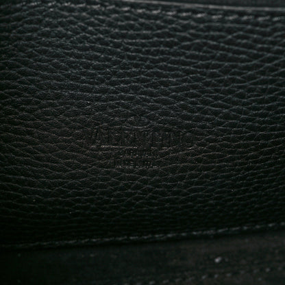Valentino Garavani Pebbled Calfskin Medium Rockstud Flip Lock Crossbody Bag Black 5 of 8