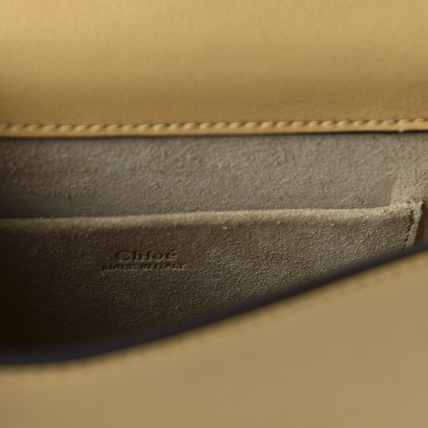 Calfskin Suede Small Nile Bracelet Bag Bleached Brown