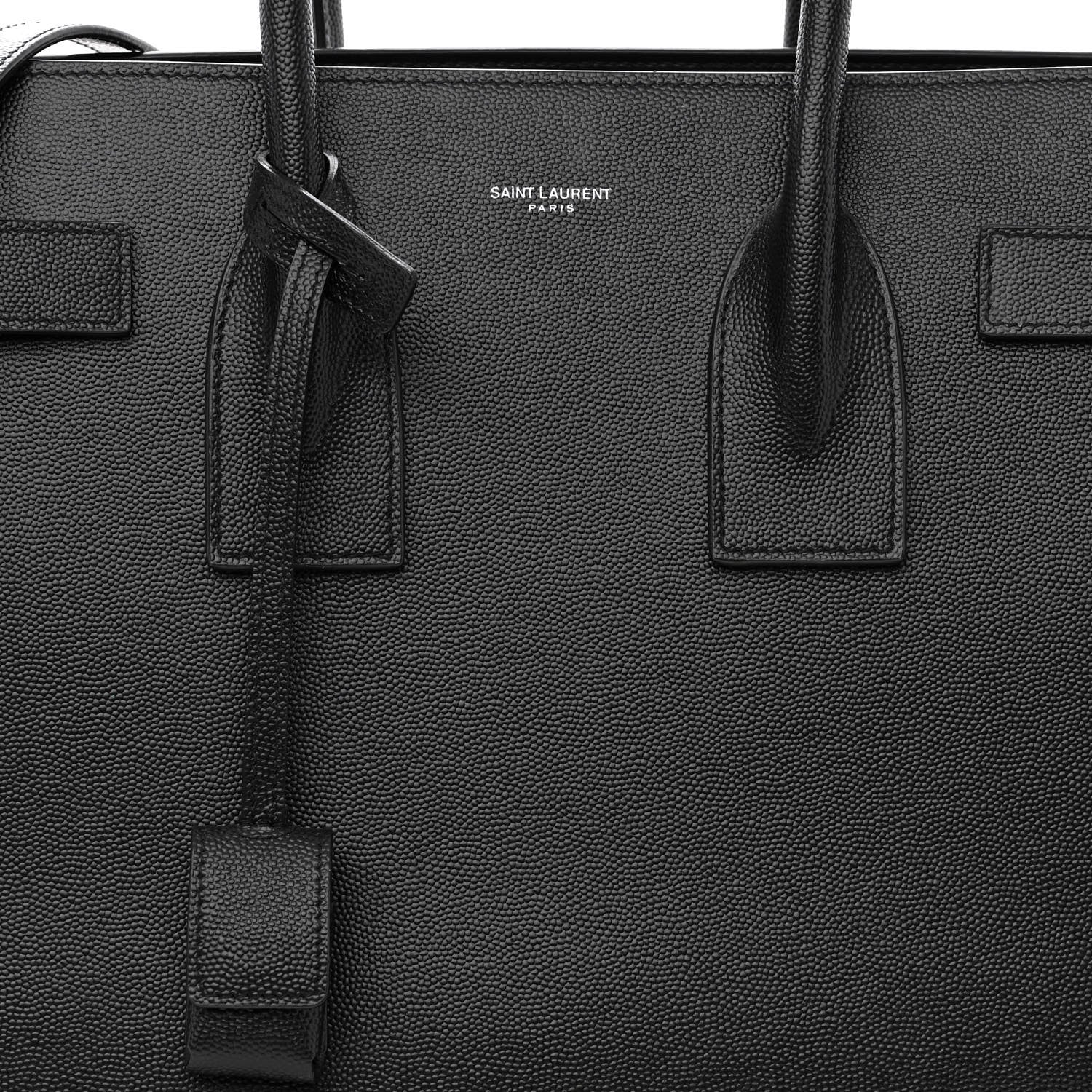 Saint Laurent Grained Calfskin Small Sac De Jour Black 8 of 10