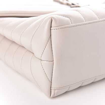 Saint Laurent Calfskin Y Quilted Monogram Medium Loulou Chain Satchel Ivory 10 of 11