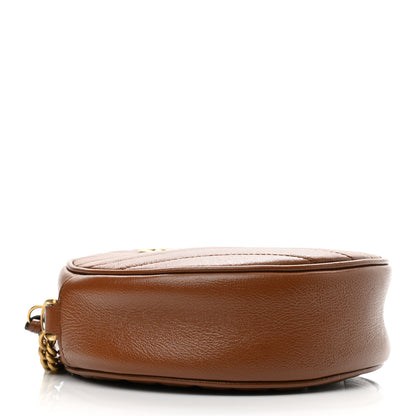 Gucci Azalea Calfskin Matelasse Diagonal Mini GG Marmont Round Shoulder Bag Cuir 3 of 9