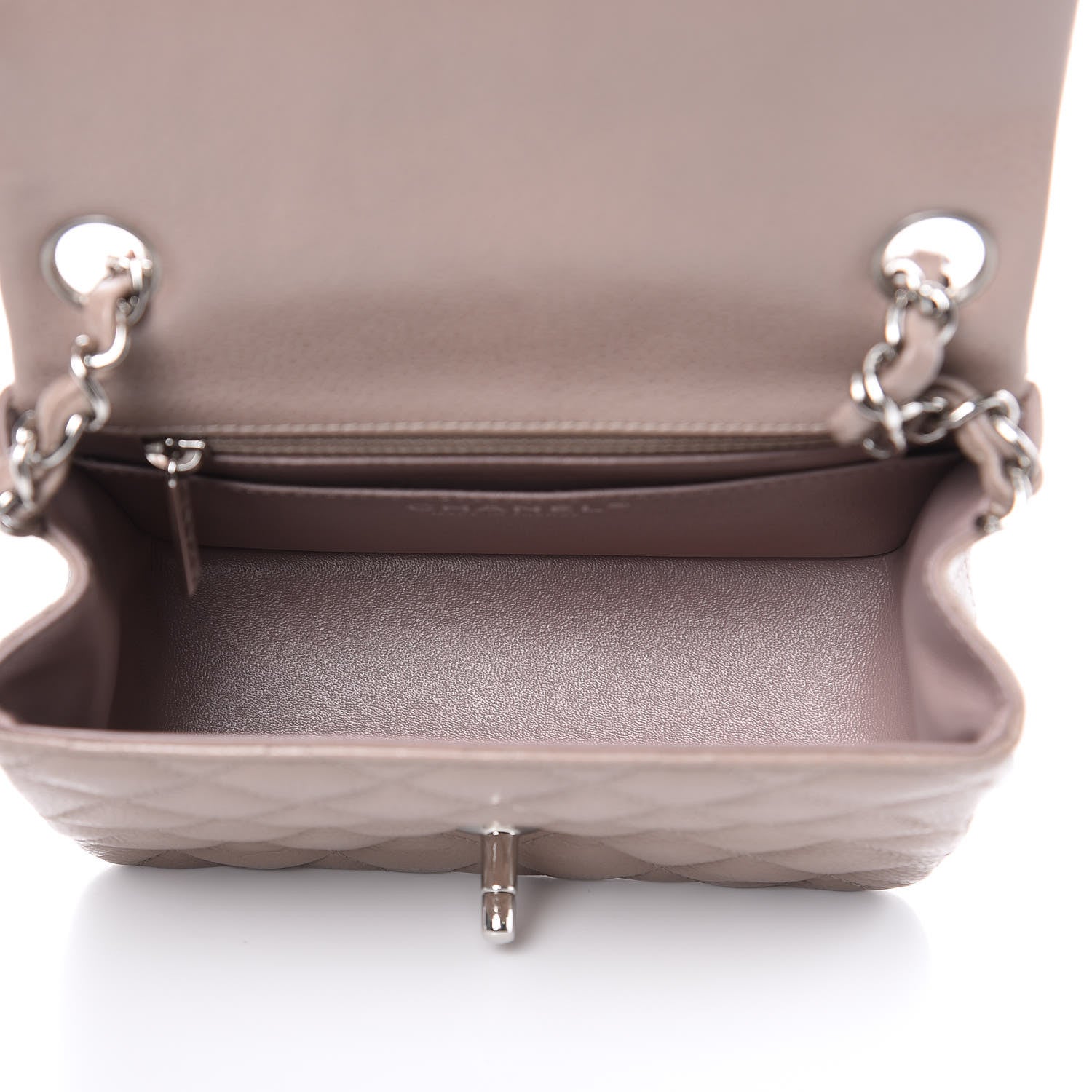 Chanel Caviar Quilted Mini Square Flap Taupe 5 of 10