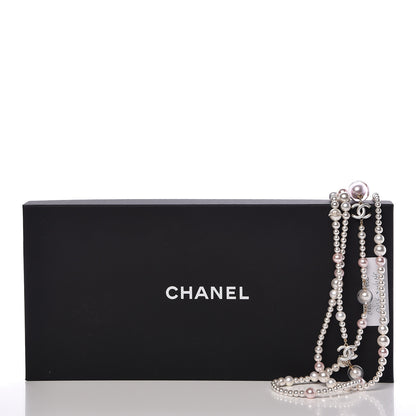 Chanel Pearl CC Long Necklace Golden Pearly White 6 of 6