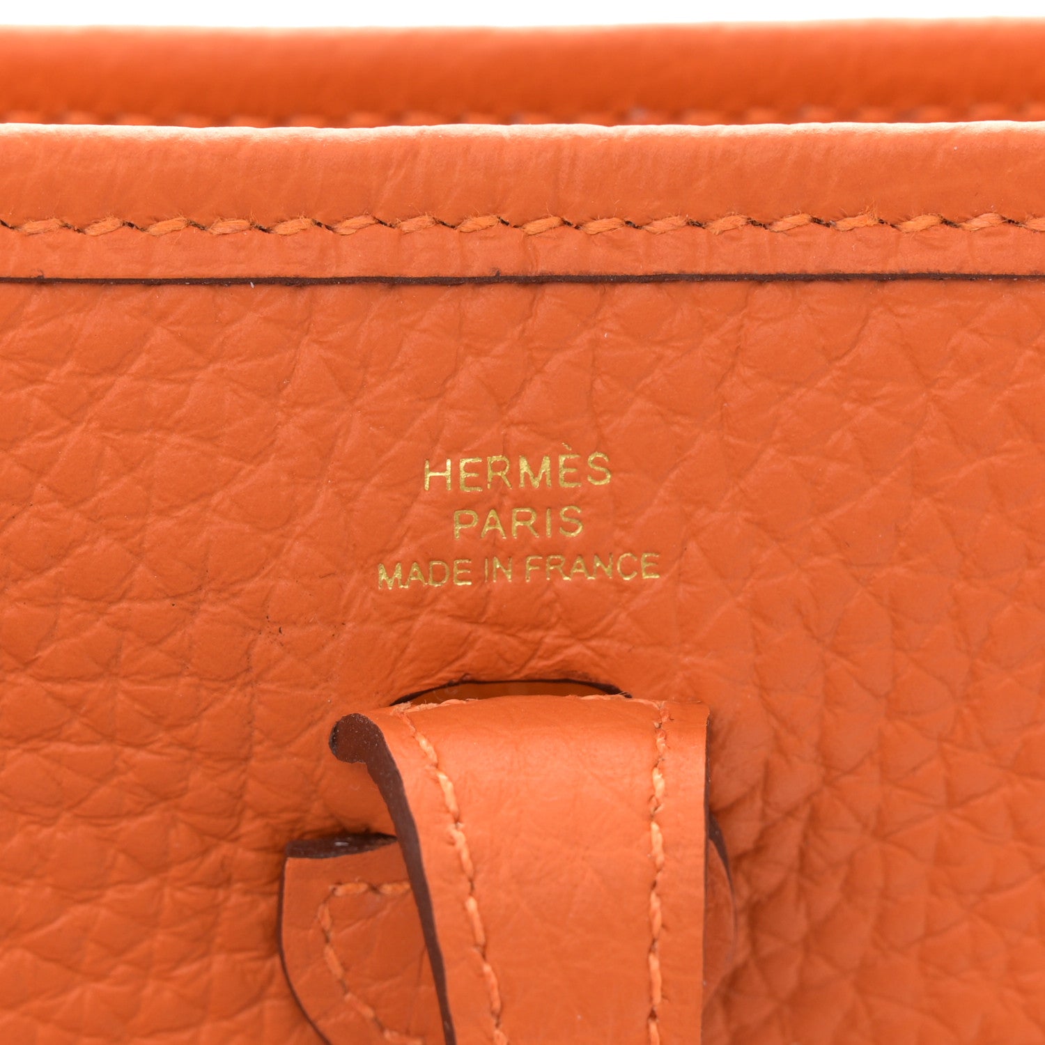 Hermes Taurillon Clemence Evelyne TPM Orange 6 of 11