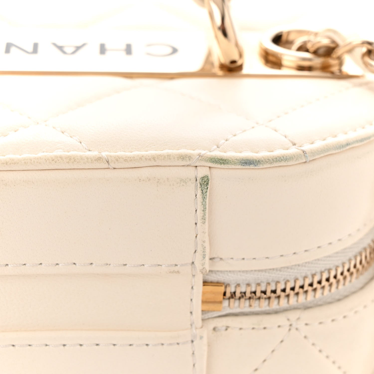 Chanel Lambskin Quilted Trendy Vanity Case White 11 of 16