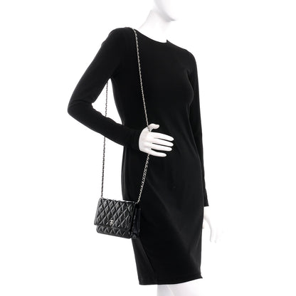 Chanel Patent Quilted Wallet On Chain WOC Black 2 of 9