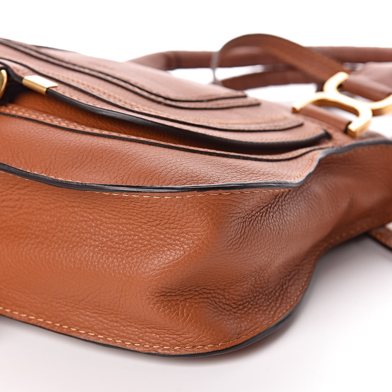 Chloe Calfskin Small Marcie Satchel Tan 9 of 10